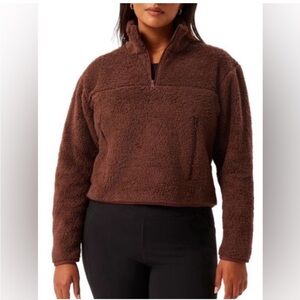 Girlfriend Collective Teddy Half Zip Fleece